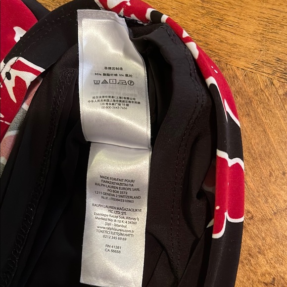 Lauren Ralph Lauren Black and Red Sheath Dress Crew Neck - Picture 8 of 15